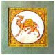 Handmade Miniature painting of Decorative Elephant on silk cloth