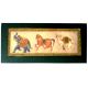 Handmade Miniature painting : Golden Trio of Elephant â€“Horse and Camel