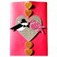 Handmade Love Birds Greeting / Valentines Greeting/ Card for Love