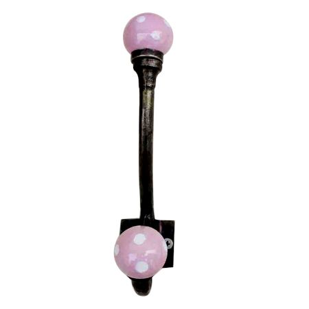 Pink Dot Iron Hooks-EHG-14