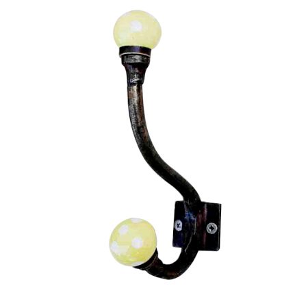 Yellow Dot Iron Hooks-EHG-38