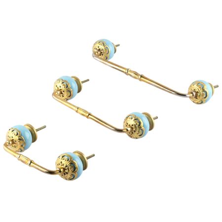 Strewn Sky Blue Bridge Handle