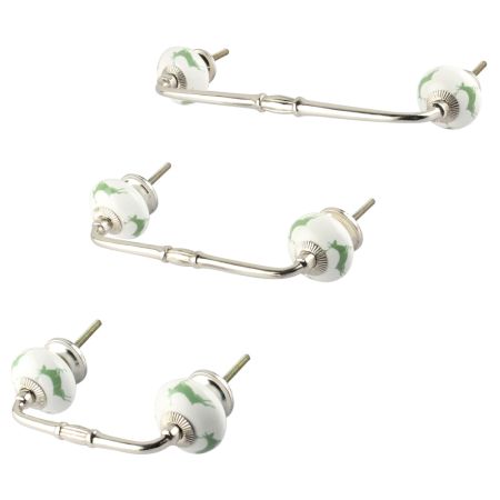 Forest Green Running Rein Deer Pattern Ceramic Bridge Handle