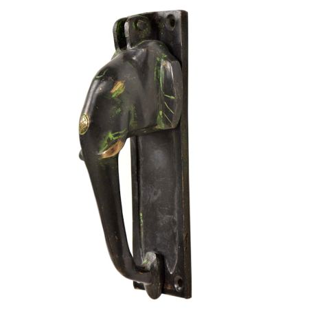 Handmade Brass Elephant With Trunk Door Knocker