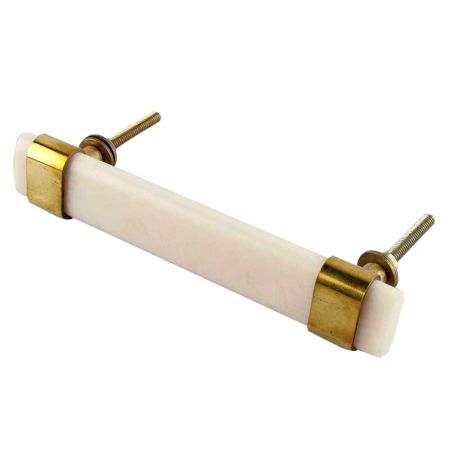 Milky White Resin And Brass Door Handles