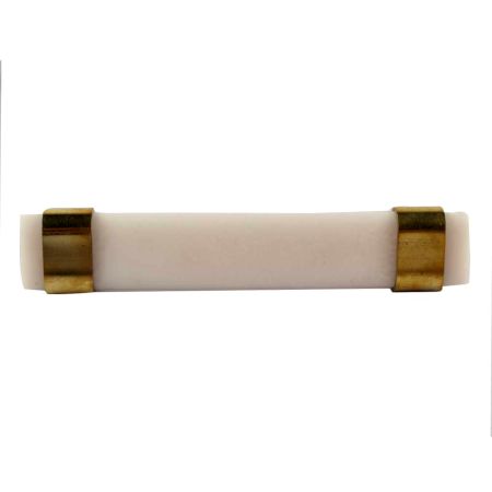 Milky White Resin And Brass Door Handles
