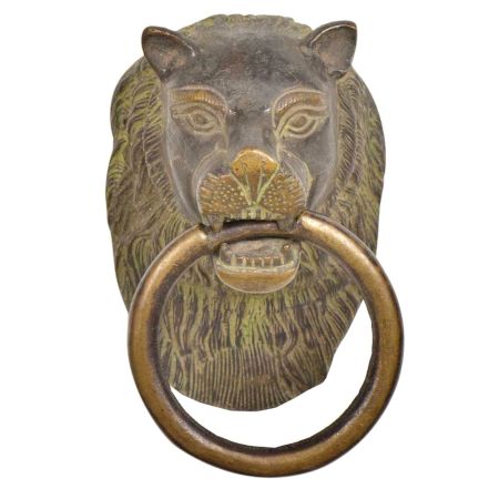 Brass Handcrafted Lion Head Door Knocker