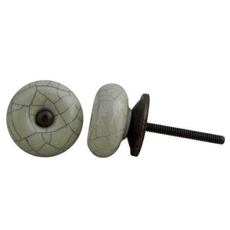 Cream Crackle Handmade Ceramic Drawer Knob Online