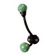 Pea Green Dot Iron Hooks-EHG-28