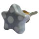 Light Grey Dotted Star Shaped Knob