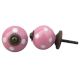 Pink Small White Ceramic Knob