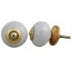 Cream Purple Crackle Wardrobe Knob