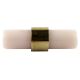 Milky White Resin And Brass Tube Cabinet Knob