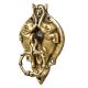 Handmade Brass Demon face in Two elephant Trunk Door Knocker