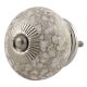 White Marble Ceramic Floral Cabinet Knobs