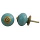 Mint Green Crackle Cabinet Knob