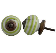 Old Lime Striped Knob