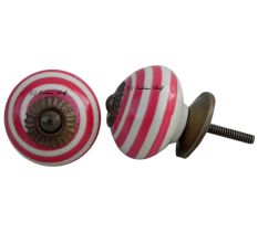Old Red Striped Knob