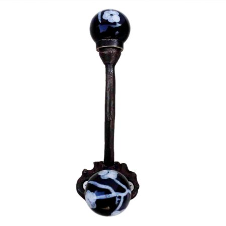 Black Floral Iron Hooks-EHG-18