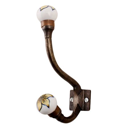 Yellow Blue Leaf Iron Hooks-EHG-71