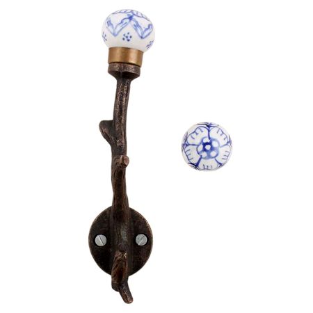 Blue Floral Tree Hooks-EHG-54