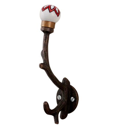 Red Black Floral Tree Hooks-EHG-73