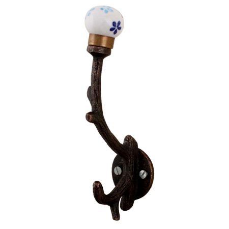 Navy Blue Turquoise Tiny Tree Hooks-EHG-63