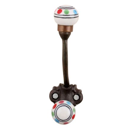 Multicolor Dotted Strip Iron Hooks-EHG-58