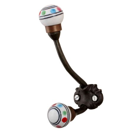 Multicolor Dotted Strip Iron Hooks-EHG-58