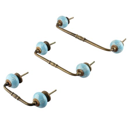 Turquoise Ceramic Bridge Door Handle Online