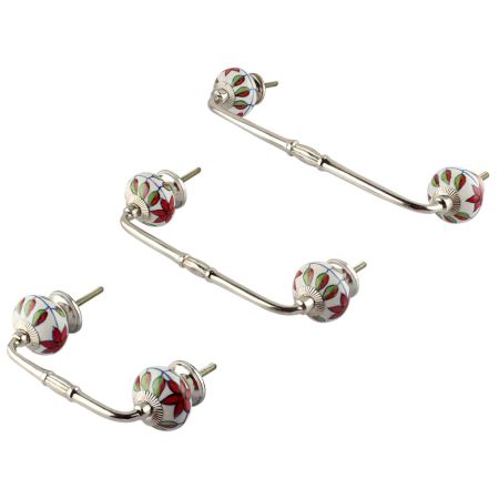 Round Plumeria Mystical Ceramic Bridge Handle