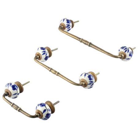 Geranium Ceramic Bridge Handle