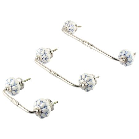 Blue Lotus Ceramic Bridge Handle