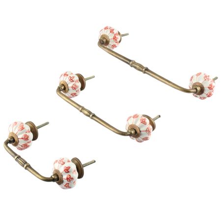 Poopy Flower Ceramic Bridge Handle