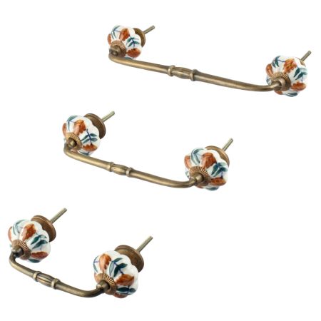 Light Caramel Plant Ceramic Bridge Handle