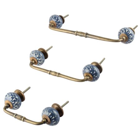 Cobalt Blue Ceramic Bridge Handle