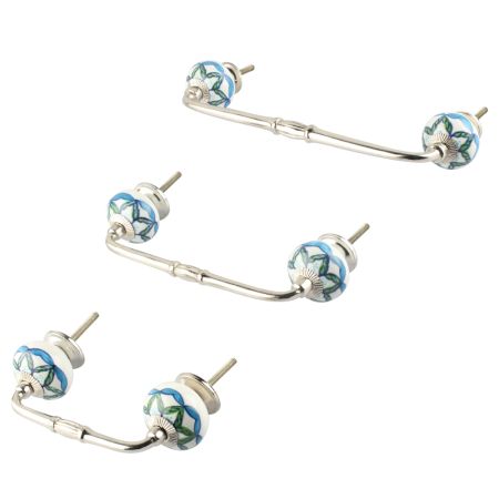 Green Leaves Ceramic Bridge Handle