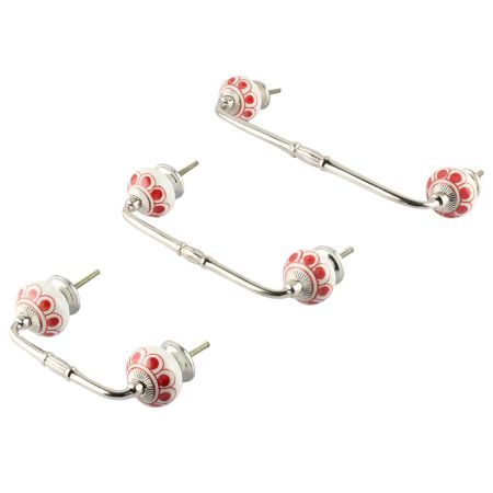 Red Baluster Ceramic Bridge Handle