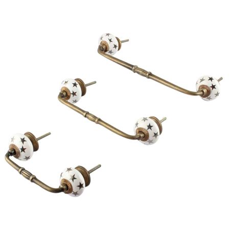 Silver Star Ceramic Bridge Handle