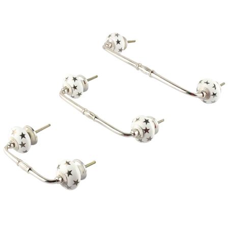 Silver Star Ceramic Bridge Handle