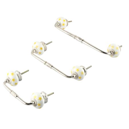 Yellow Star Ceramic Bridge Handle