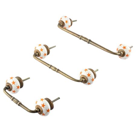 Orange Star Ceramic Bridge Handle