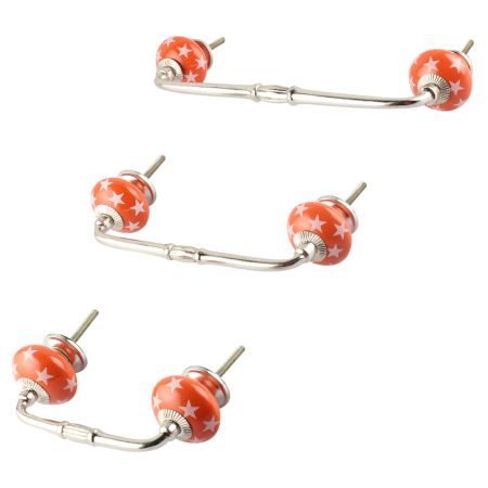 Orange Star Ceramic Bridge Handle
