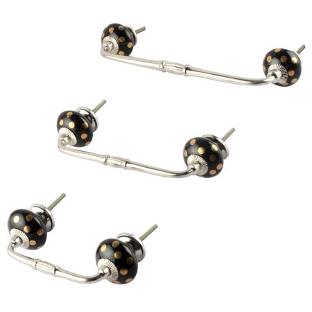 Golden Dot Ceramic Bridge Handle