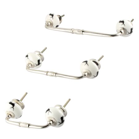 Black Standing Rein Deer Pattern Ceramic Bridge Handle