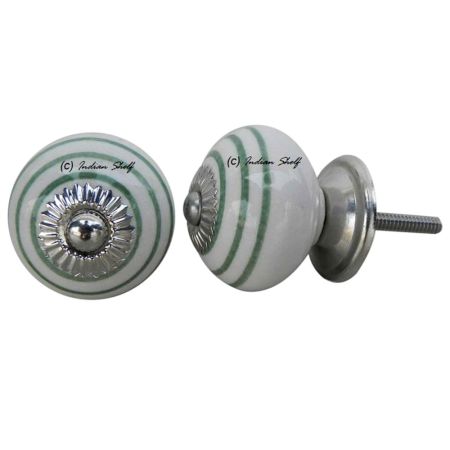 White Smoky Green Knob