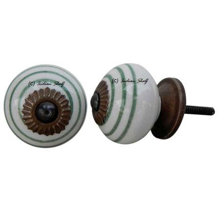 White Smoky Green Knob