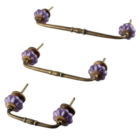 Neon Purple Ceramic Melon Bridge Handle Online