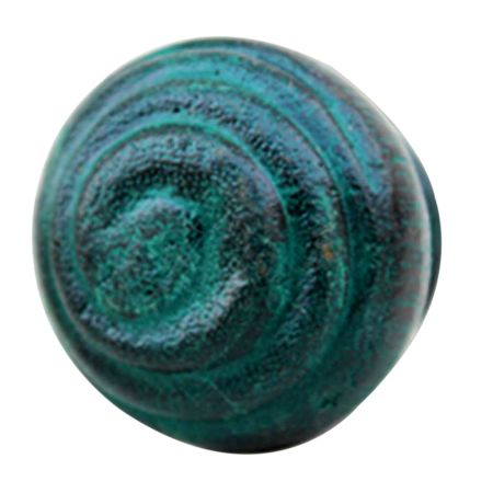 Green Spiral Wooden Knob