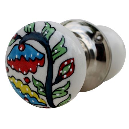 Anthurium Floral Mortice Door Handles 2.5